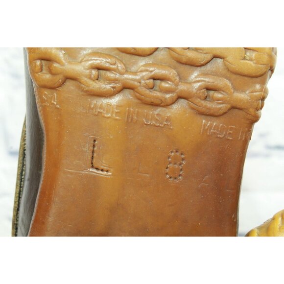 Vintage LL Bean Unlined Maine Hunting Shoe Leather Duck Boots Size 8 - Picture 8 of 10